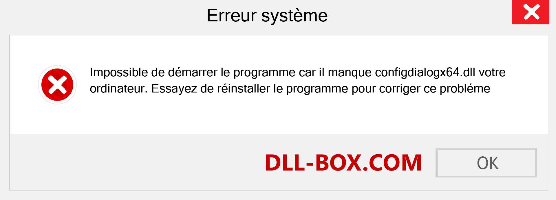 Le fichier configdialogx64.dll est manquant ?. Télécharger pour Windows 7, 8, 10 - Correction de l'erreur manquante configdialogx64 dll sur Windows, photos, images